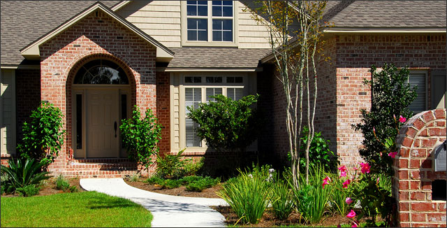 Landscape of house depicting how gardening adds value