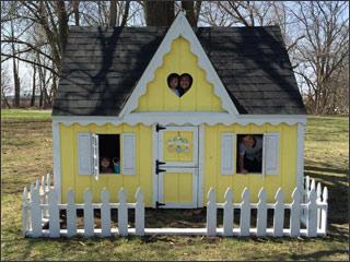 Reclaimed wood playhouse